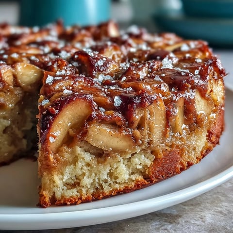 Golden baked apple cake with tender fruit, perfect served warm.