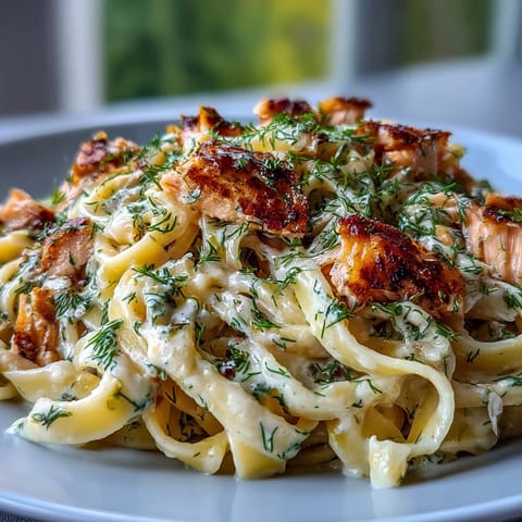 The Best Creamy Salmon Pasta glistening in a creamy lemon sauce, ready to eat.
