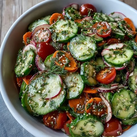 Refreshing Crunchy Cucumber Salad