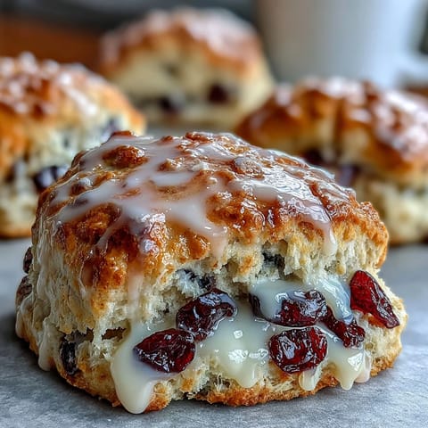 Golden sourdough scones bursting with fresh blueberries and zesty lemon, perfect for a springtime breakfast treat.