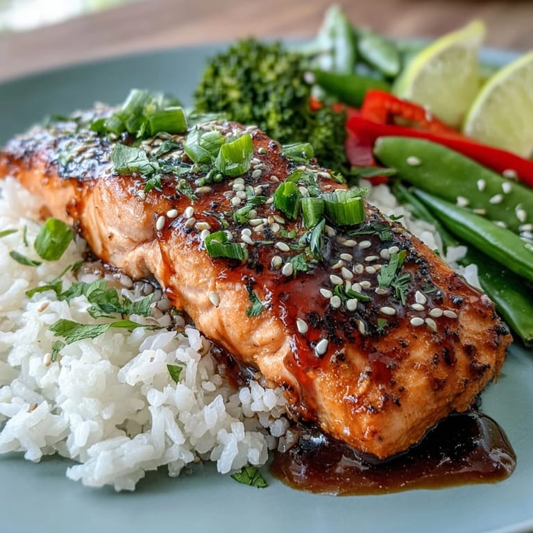 Juicy Maple Soy Glazed Salmon, ready for a delicious, easy weeknight dinner.