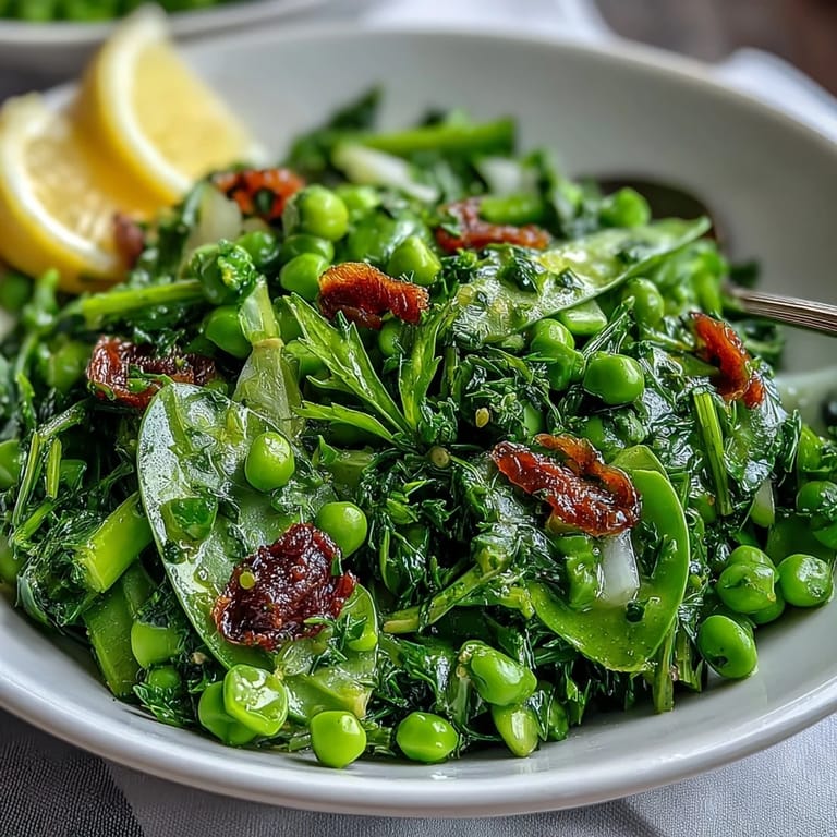 Vibrant spring salad featuring radishes, peas, and tangy lemon vinaigrette—perfect for light, healthy meals