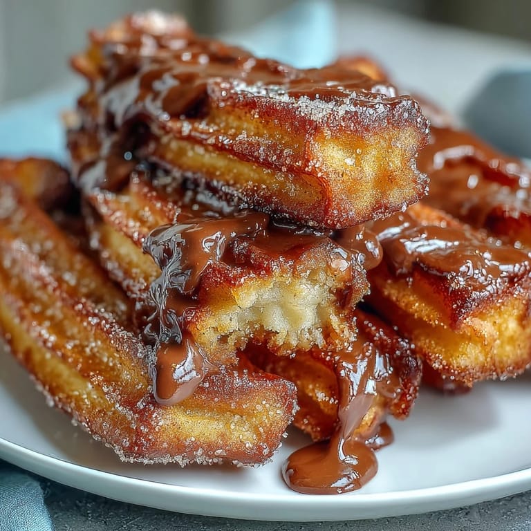 Warm churro bites tossed in cinnamon sugar, ready to be dipped into luscious chocolate sauce—an irresistible Cinco de Mayo dessert.