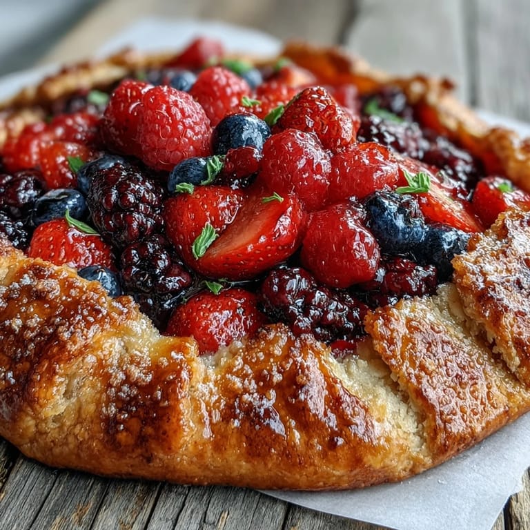 Delectable Summer Berry Galette, a beautiful dessert perfect with ice cream.