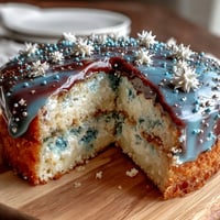 Galaxy Graduation Cake with Edible Stars: A cosmic masterpiece of layered vanilla cake swirled with vibrant galaxy buttercream and shimmering edible stars, perfect for celebrating achievements in style.